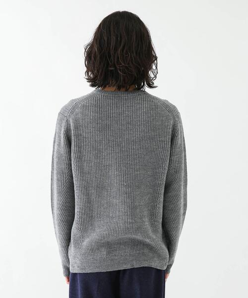 URBAN RESEARCH Sonny Label(アーバンリサーチサニーレーベル)の「ウォッシャブルウール混クルーネックニット(ニット/セーター・メンズ・ブラック/オフホワイト/ブルー/カーキ/オレンジ/グレー・LARGE/MEDIUM/X-LARGE)」の21枚目の写真