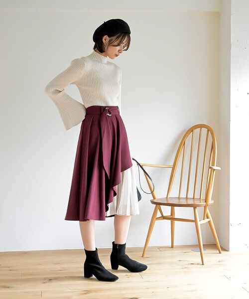 rps(アールピーエス)の「ベルスリーブボトルネックニットプルオーバー(ニット/セーター・レディース・イエロー/ブラック/グリーン/アイボリー/ラベンダー/ベージュ系その他/グレー系その他・フリー)」の11枚目の写真