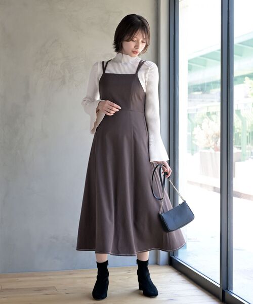 rps(アールピーエス)の「ベルスリーブボトルネックニットプルオーバー(ニット/セーター・レディース・イエロー/ブラック/グリーン/アイボリー/ラベンダー/ベージュ系その他/グレー系その他・フリー)」の13枚目の写真