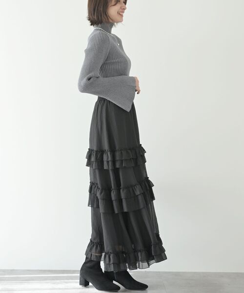 rps(アールピーエス)の「ベルスリーブボトルネックニットプルオーバー(ニット/セーター・レディース・イエロー/ブラック/グリーン/アイボリー/ラベンダー/ベージュ系その他/グレー系その他・フリー)」の17枚目の写真