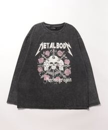 【RINGS】スカルローズピグメントTEE/ロングスリーブTシャツ