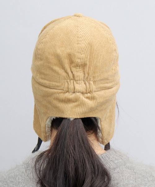 COLEMAN（コールマン）の「イヤーフラップ付き コーデュロイ フライトキャップ（キャップ・メンズ・ベージュ/ブラック/ブラウン/アイボリー・FREE）」の7枚目の写真