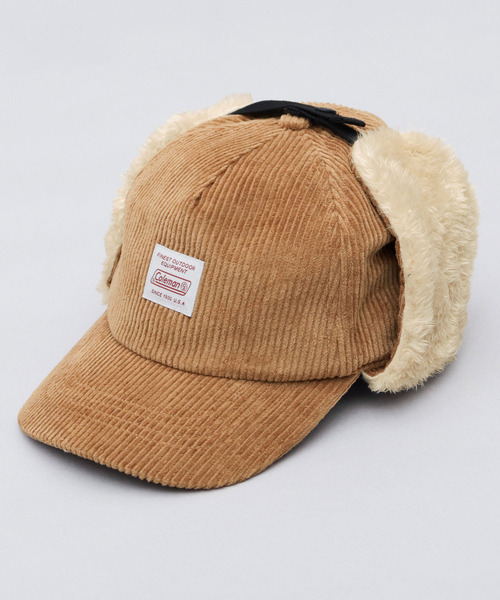 COLEMAN（コールマン）の「イヤーフラップ付き コーデュロイ フライトキャップ（キャップ・メンズ・ベージュ/ブラック/ブラウン/アイボリー・FREE）」の8枚目の写真
