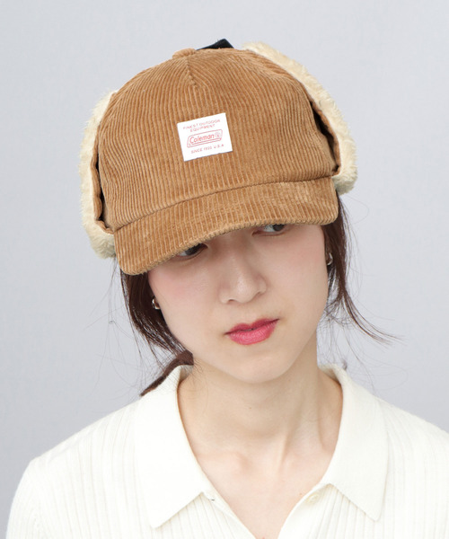 COLEMAN（コールマン）の「イヤーフラップ付き コーデュロイ フライトキャップ（キャップ・メンズ・ベージュ/ブラック/ブラウン/アイボリー・FREE）」の13枚目の写真
