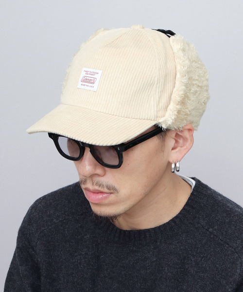 COLEMAN（コールマン）の「イヤーフラップ付き コーデュロイ フライトキャップ（キャップ・メンズ・ベージュ/ブラック/ブラウン/アイボリー・FREE）」の10枚目の写真