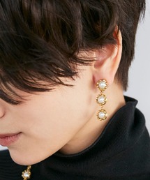 ADER | CUTSTEEL flower cabochon pierce(ピアス（両耳用）)