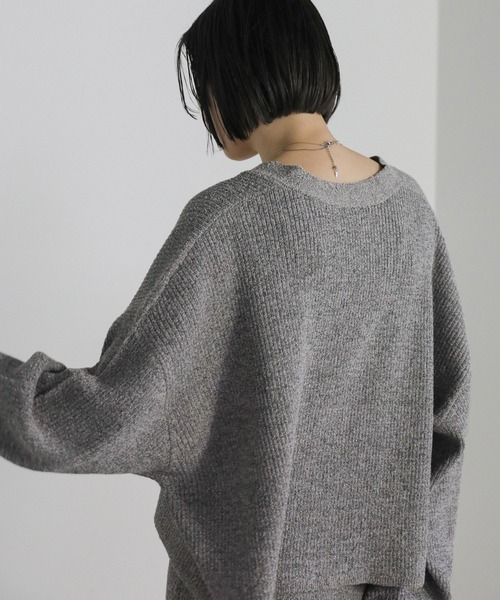 select MOCA(セレクトモカ)の「メランジリブニットショートカーディガン(カーディガン/ボレロ・レディース・カーキオリーブ/アイボリー/グレー・FREE)」の14枚目の写真