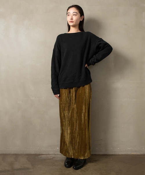 LIENCOEUR（リアンクール）の「ベロアストライプロングスカート（スカート・レディース・キャメル/グレー/ブラック/アッシュグレー・FREE）」の10枚目の写真