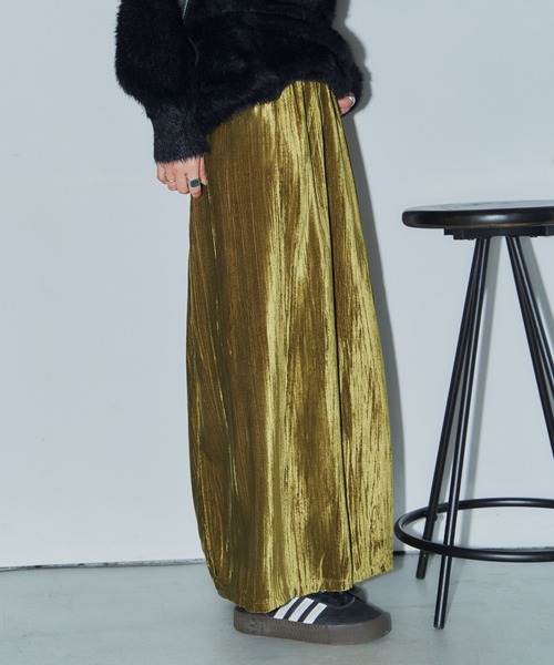 LIENCOEUR（リアンクール）の「ベロアストライプロングスカート（スカート・レディース・キャメル/グレー/ブラック/アッシュグレー・FREE）」の13枚目の写真