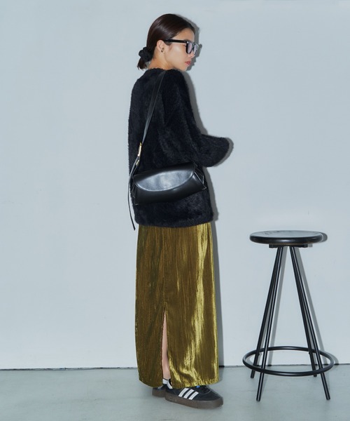 LIENCOEUR（リアンクール）の「ベロアストライプロングスカート（スカート・レディース・キャメル/グレー/ブラック/アッシュグレー・FREE）」の17枚目の写真