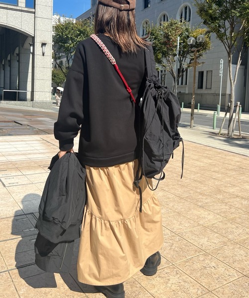 VICKY(ビッキー)の「【KOREAN ITEM】防水防汚巾着リュック(バックパック/リュック・レディース・ブラック/オフホワイト・FREE)」の11枚目の写真