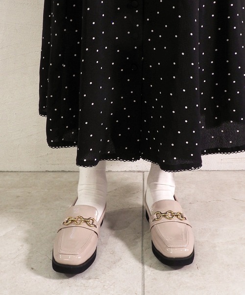 byあしながおじさん(バイアシナガオジサン)の「晴雨兼用|ビットローファー 8750427(ローファー・レディース・ブラック/ピンク/アイボリー/グレイッシュベージュ/ダークブラウン/ダークベージュ・23.0cm/23.5cm/22.5cm/24.0cm/24.5cm)」の15枚目の写真