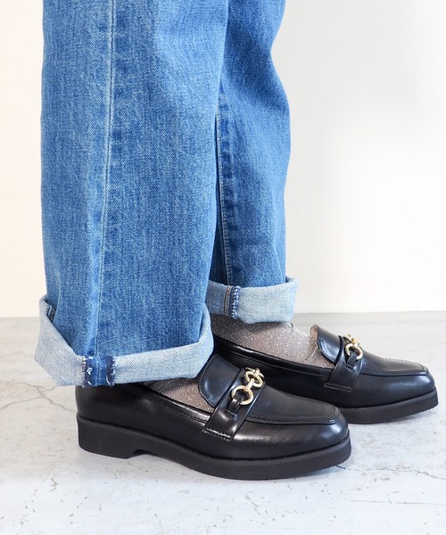 byあしながおじさん(バイアシナガオジサン)の「晴雨兼用|ビットローファー 8750427(ローファー・レディース・ブラック/ピンク/アイボリー/グレイッシュベージュ/ダークブラウン/ダークベージュ・23.0cm/23.5cm/22.5cm/24.0cm/24.5cm)」の22枚目の写真