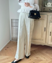 Meiru | サイドスリットジャガードパンツ(スラックス)