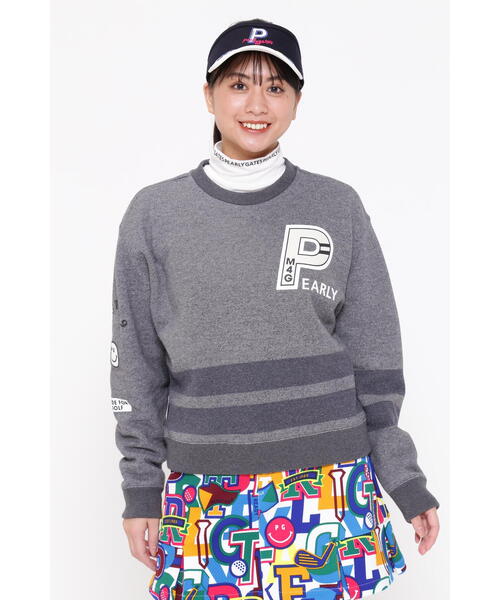 PEARLY GATES（パーリーゲイツ）の「タンデム裏毛ボーダー クルー