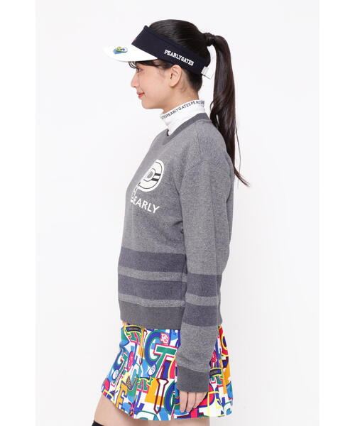 PEARLY GATES（パーリーゲイツ）の「タンデム裏毛ボーダー クルー