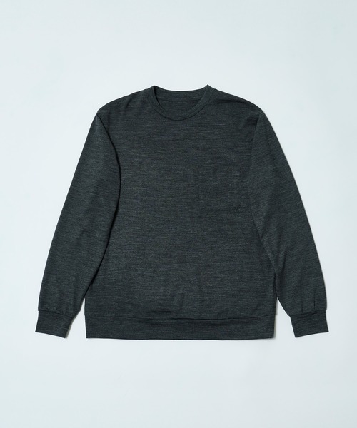 DUNLOP REFINED(ダンロップリファインド)の「【DUNLOP REFINED】SUPER100’S 2/72WOOL WASHABLE POCKET TEE(Tシャツ/カットソー・メンズ・ブラック/チャコール/ベージュ・XL/M/L)」の3枚目の写真