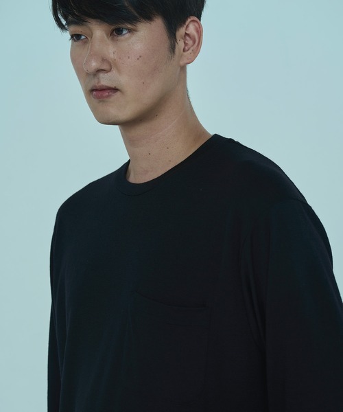 DUNLOP REFINED(ダンロップリファインド)の「【DUNLOP REFINED】SUPER100’S 2/72WOOL WASHABLE POCKET TEE(Tシャツ/カットソー・メンズ・ブラック/チャコール/ベージュ・XL/M/L)」の8枚目の写真
