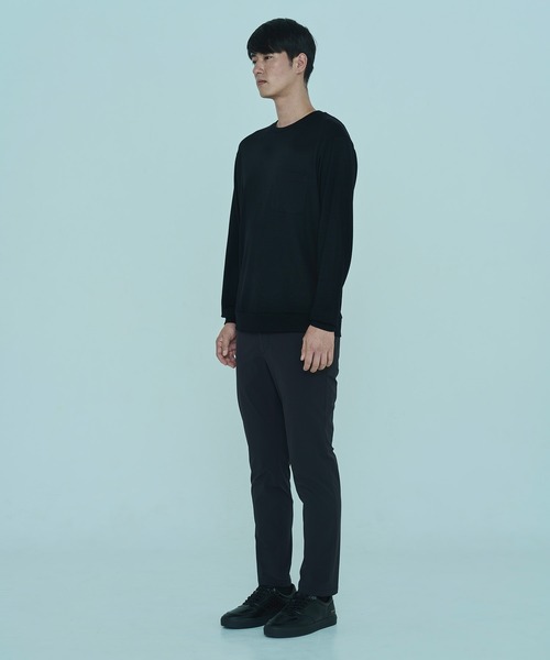 DUNLOP REFINED(ダンロップリファインド)の「【DUNLOP REFINED】SUPER100’S 2/72WOOL WASHABLE POCKET TEE(Tシャツ/カットソー・メンズ・ブラック/チャコール/ベージュ・XL/M/L)」の10枚目の写真