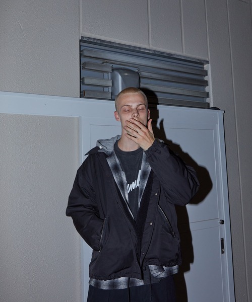 NUMBER (N)INE（ナンバーナイン）の「NUMBER (N)INE/ナンバーナイン SLIGHT SHEEN TWILL COACH JACKET（ナイロンジャケット・メンズ・ブラック/ライトグレー系・3/4/2）」の3枚目の写真