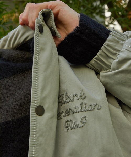 NUMBER (N)INE（ナンバーナイン）の「NUMBER (N)INE/ナンバーナイン SLIGHT SHEEN TWILL COACH JACKET（ナイロンジャケット・メンズ・ブラック/ライトグレー系・3/4/2）」の8枚目の写真