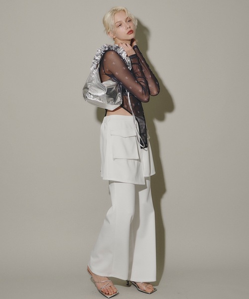 VIOLETTA（ヴィオレッタ）の「【select】メタリックドロストハンドバッグ（ハンドバッグ・レディース・シルバー・FREE）」の16枚目の写真