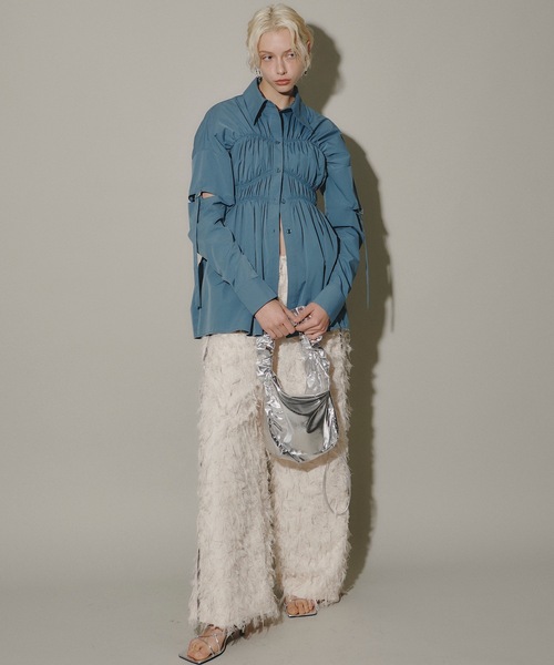 VIOLETTA（ヴィオレッタ）の「【select】メタリックドロストハンドバッグ（ハンドバッグ・レディース・シルバー・FREE）」の18枚目の写真