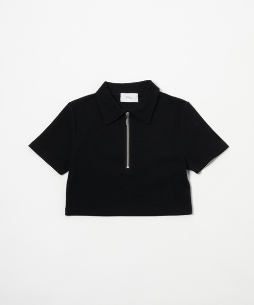 17HR(セブンティーンアワーズ)の「ハーフジップリブT(Tシャツ/カットソー・レディース・ホワイト/ブラック/グレー・FREE)」の3枚目の写真