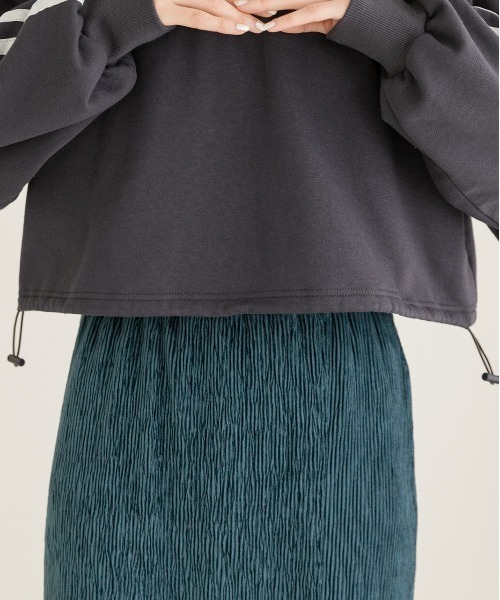 ad thie(アドティエ)の「裏起毛・刺繍入り サイドラインハーフジッププルオーバー(Tシャツ/カットソー・レディース・チャコール/オートミール/ネイビー・FREE)」の18枚目の写真