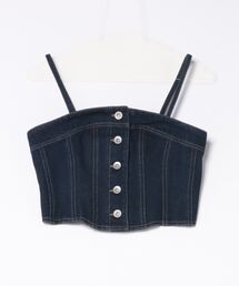 FREE'S MART | フロントボタンデニムビスチェ(ベスト)