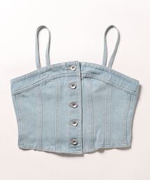 FREE'S MART | フロントボタンデニムビスチェ(ベスト)