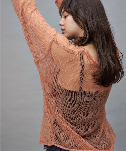Lui's(ルイス)の「【cierio/シエリオ】 モヘアライクシアーニット(ニット/セーター・レディース・ネイビー/オフホワイト/ピンク・FREE)」の22枚目の写真