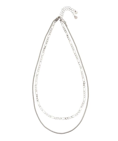 MURUA（ムルーア）の「ミックスチェーンネックレス（ネックレス・レディース・ゴールド/シルバー・FREE）」の2枚目の写真