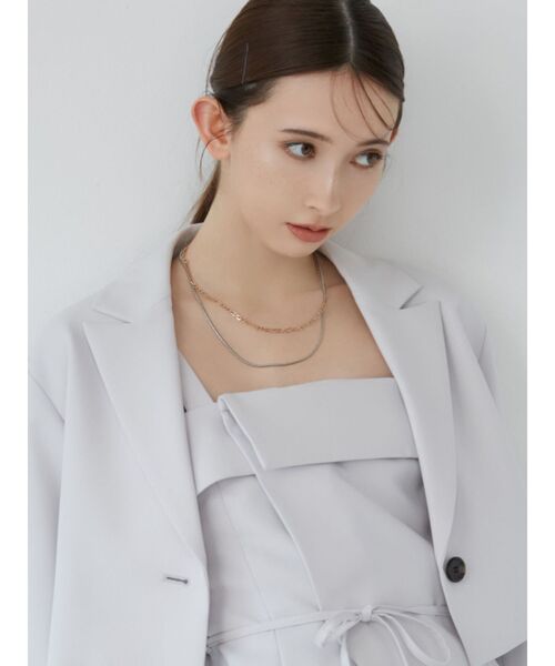 MURUA（ムルーア）の「ミックスチェーンネックレス（ネックレス・レディース・ゴールド/シルバー・FREE）」の6枚目の写真