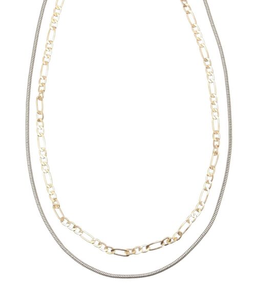 MURUA（ムルーア）の「ミックスチェーンネックレス（ネックレス・レディース・ゴールド/シルバー・FREE）」の8枚目の写真