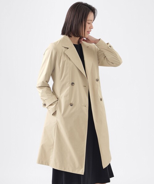 極美品 &fun トレンチコート ベージュ stodja 2 L ライナー付 A3678039-1.JPG