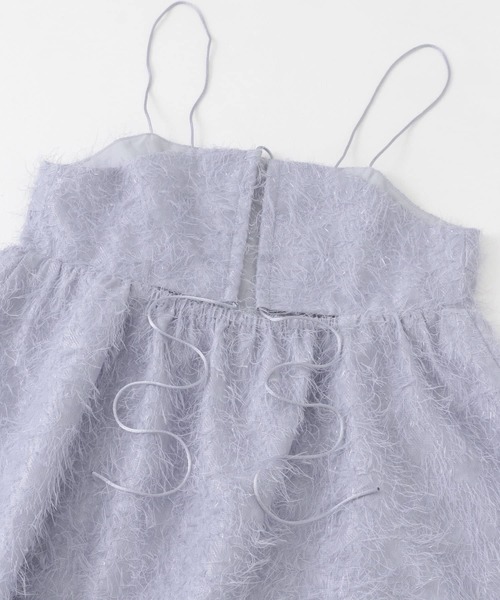 HEYUMM（ヘユム）の「ジャガードフリンジキャミソールトップ（キャミソール・レディース・アイボリー/ラベンダー/ブラック・ONE）」の22枚目の写真