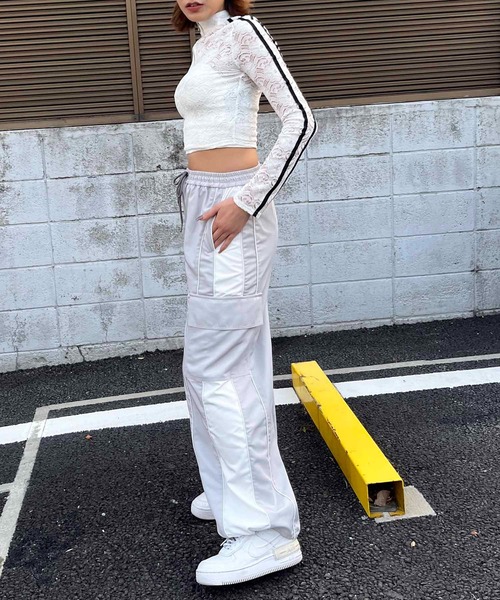 SPIRALGIRL（スパイラルガール）の「バイカラーカーゴパンツ（カーゴパンツ・レディース・グレー/ネイビー/ホワイト・FREE）」の6枚目の写真