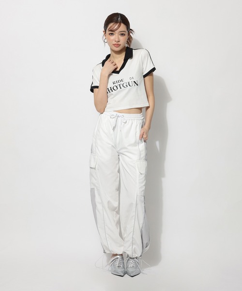 SPIRALGIRL（スパイラルガール）の「バイカラーカーゴパンツ（カーゴパンツ・レディース・グレー/ネイビー/ホワイト・FREE）」の21枚目の写真