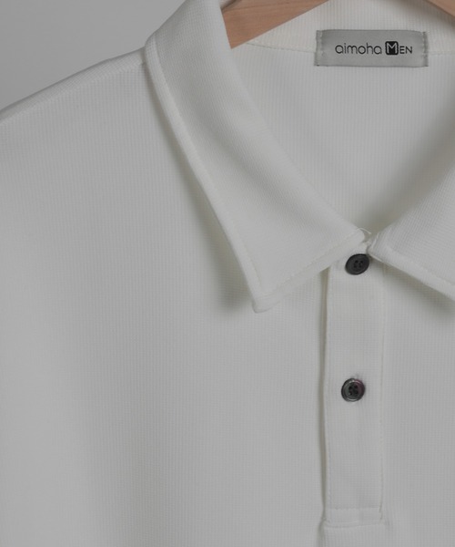 aimoha(アイモハ)の「aimoha men SIMPLE POLO SHIRT ハーフボタン 長袖 ポロシャツ(ポロシャツ・メンズ・ダークグレー/ホワイト/ブラック/カーキ・LARGE/X-LARGE/XX-LARGE/XXX-LARGE)」の5枚目の写真