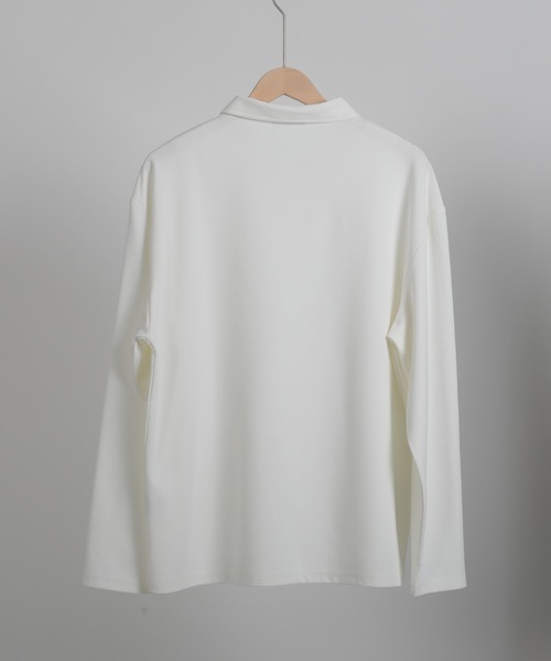 aimoha(アイモハ)の「aimoha men SIMPLE POLO SHIRT ハーフボタン 長袖 ポロシャツ(ポロシャツ・メンズ・ダークグレー/ホワイト/ブラック/カーキ・LARGE/X-LARGE/XX-LARGE/XXX-LARGE)」の7枚目の写真