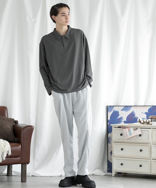 aimoha(アイモハ)の「aimoha men SIMPLE POLO SHIRT ハーフボタン 長袖 ポロシャツ(ポロシャツ・メンズ・ダークグレー/ホワイト/ブラック/カーキ・LARGE/X-LARGE/XX-LARGE/XXX-LARGE)」の10枚目の写真