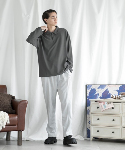 aimoha(アイモハ)の「aimoha men SIMPLE POLO SHIRT ハーフボタン 長袖 ポロシャツ(ポロシャツ・メンズ・ダークグレー/ホワイト/ブラック/カーキ・LARGE/X-LARGE/XX-LARGE/XXX-LARGE)」の12枚目の写真