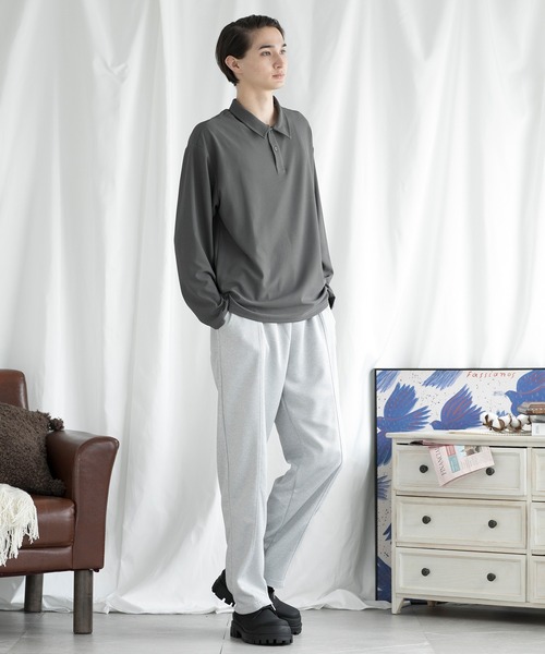 aimoha(アイモハ)の「aimoha men SIMPLE POLO SHIRT ハーフボタン 長袖 ポロシャツ(ポロシャツ・メンズ・ダークグレー/ホワイト/ブラック/カーキ・LARGE/X-LARGE/XX-LARGE/XXX-LARGE)」の13枚目の写真