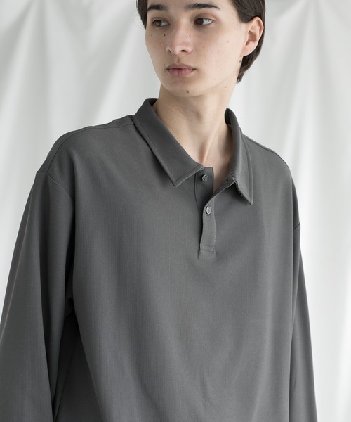 aimoha(アイモハ)の「aimoha men SIMPLE POLO SHIRT ハーフボタン 長袖 ポロシャツ(ポロシャツ・メンズ・ダークグレー/ホワイト/ブラック/カーキ・LARGE/X-LARGE/XX-LARGE/XXX-LARGE)」の15枚目の写真
