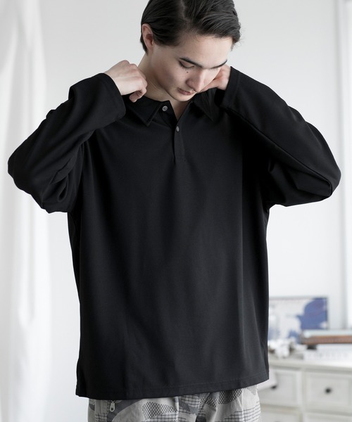 aimoha(アイモハ)の「aimoha men SIMPLE POLO SHIRT ハーフボタン 長袖 ポロシャツ(ポロシャツ・メンズ・ダークグレー/ホワイト/ブラック/カーキ・LARGE/X-LARGE/XX-LARGE/XXX-LARGE)」の20枚目の写真