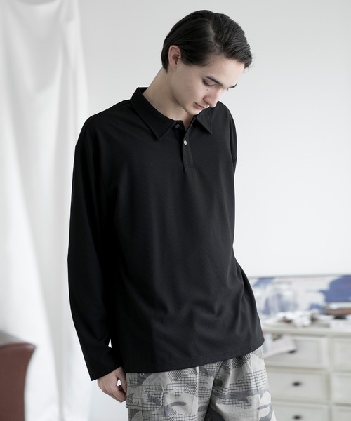 aimoha(アイモハ)の「aimoha men SIMPLE POLO SHIRT ハーフボタン 長袖 ポロシャツ(ポロシャツ・メンズ・ダークグレー/ホワイト/ブラック/カーキ・LARGE/X-LARGE/XX-LARGE/XXX-LARGE)」の21枚目の写真