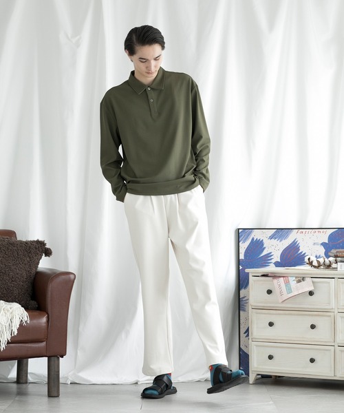 aimoha(アイモハ)の「aimoha men SIMPLE POLO SHIRT ハーフボタン 長袖 ポロシャツ(ポロシャツ・メンズ・ダークグレー/ホワイト/ブラック/カーキ・LARGE/X-LARGE/XX-LARGE/XXX-LARGE)」の22枚目の写真