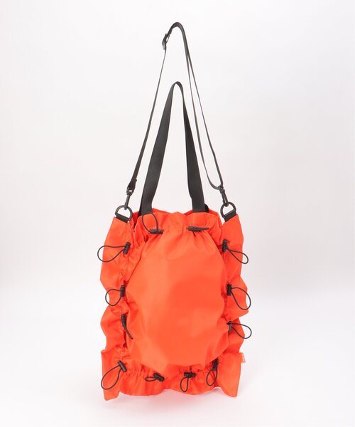 VENCEEXCHANGE(ヴァンスエクスチェンジ)の「ドローコードナイロン2WAYトートバッグ(トートバッグ・メンズ・ホワイト/オレンジ系/ブラック・フリー)」の3枚目の写真