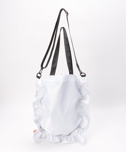 VENCEEXCHANGE(ヴァンスエクスチェンジ)の「ドローコードナイロン2WAYトートバッグ(トートバッグ・メンズ・ホワイト/オレンジ系/ブラック・フリー)」の6枚目の写真